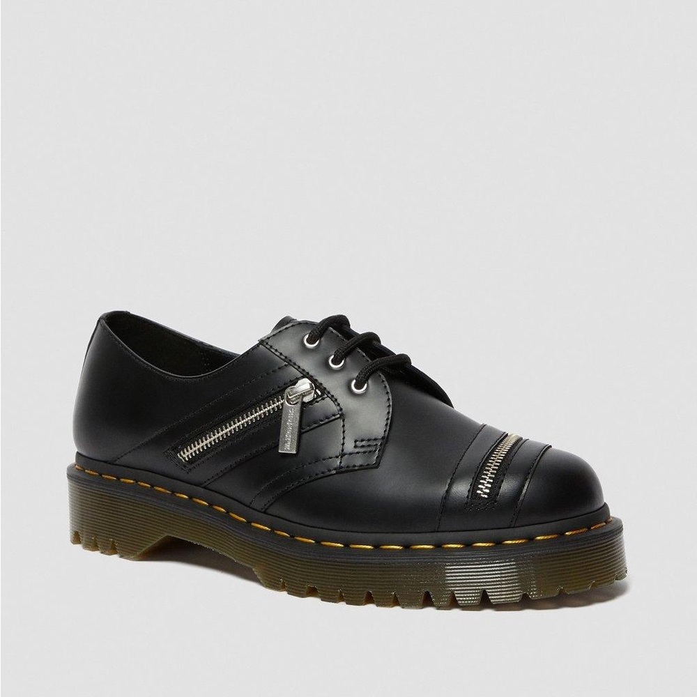Dr Martens 1461 Bex Zip Black Smooth Leather Shoes Women’s Size 5